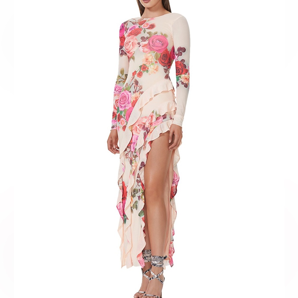 AFRM Jacie Floral Ruffled Low Back Maxi NWT